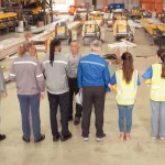 Salariés d'usine réunis pour échanger, rôle des représentants du personnel